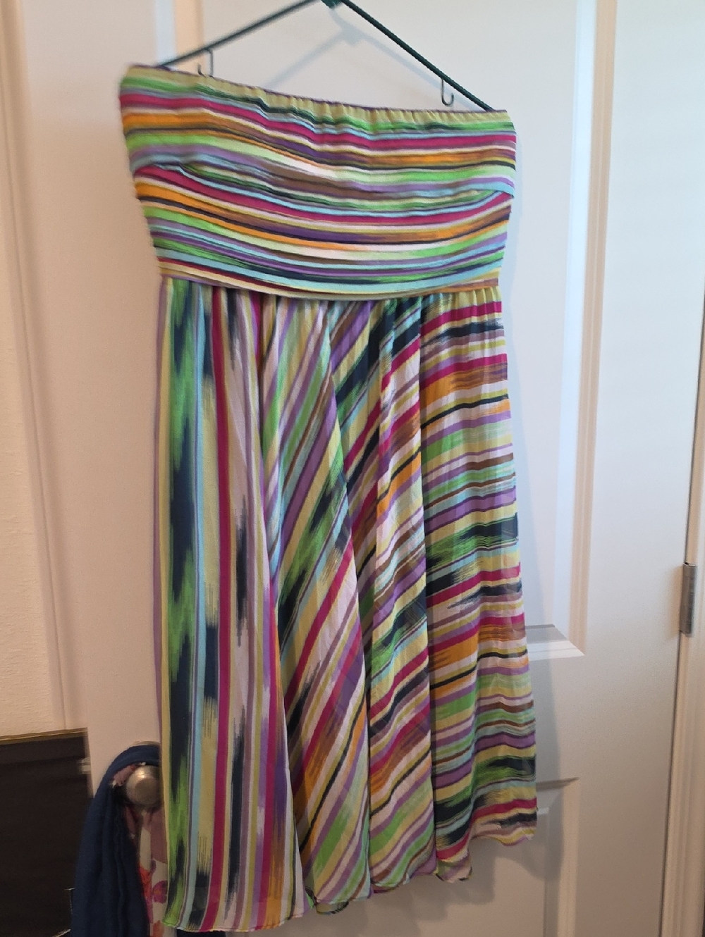 Striped Strapless Summer Dress - Multi Size 12 By The Limited